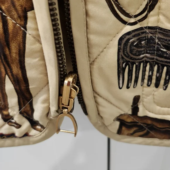 Lauren by Ralph Lauren Eqestrian Quilted Silk Reversable Vest Size P/M